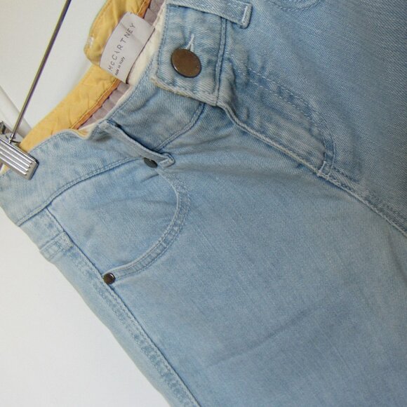 Women's Stella Mccartney Jeans Light Blue Straight Leg SZ 27,made in Italy - Picture 8 of 9